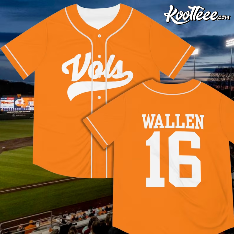 Tennessee Volunteers #16 Morgan Wallen Nike Orange Vols Baseball Limited Jersey 