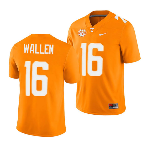 Mens Youth Tennessee Volunteers #16 Morgan Wallen Nike Orange Football Jersey