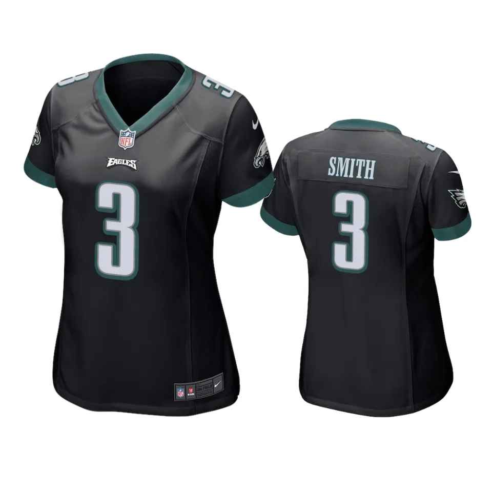 Womens Philadelphia Eagles #3 Nolan Smith Jr. Nike Black Limited Player Jersey