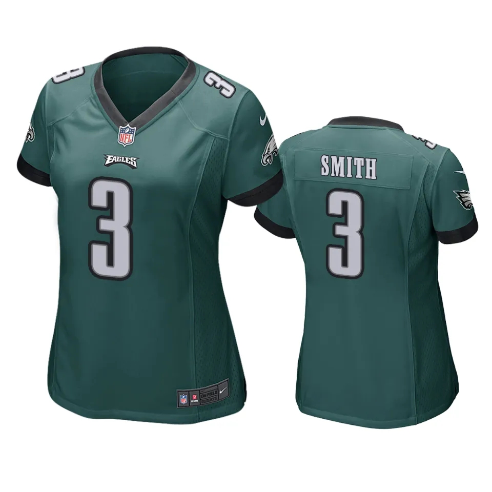 Womens Philadelphia Eagles #3 Nolan Smith Jr. Nike Midnight Green Limited Player Jersey
