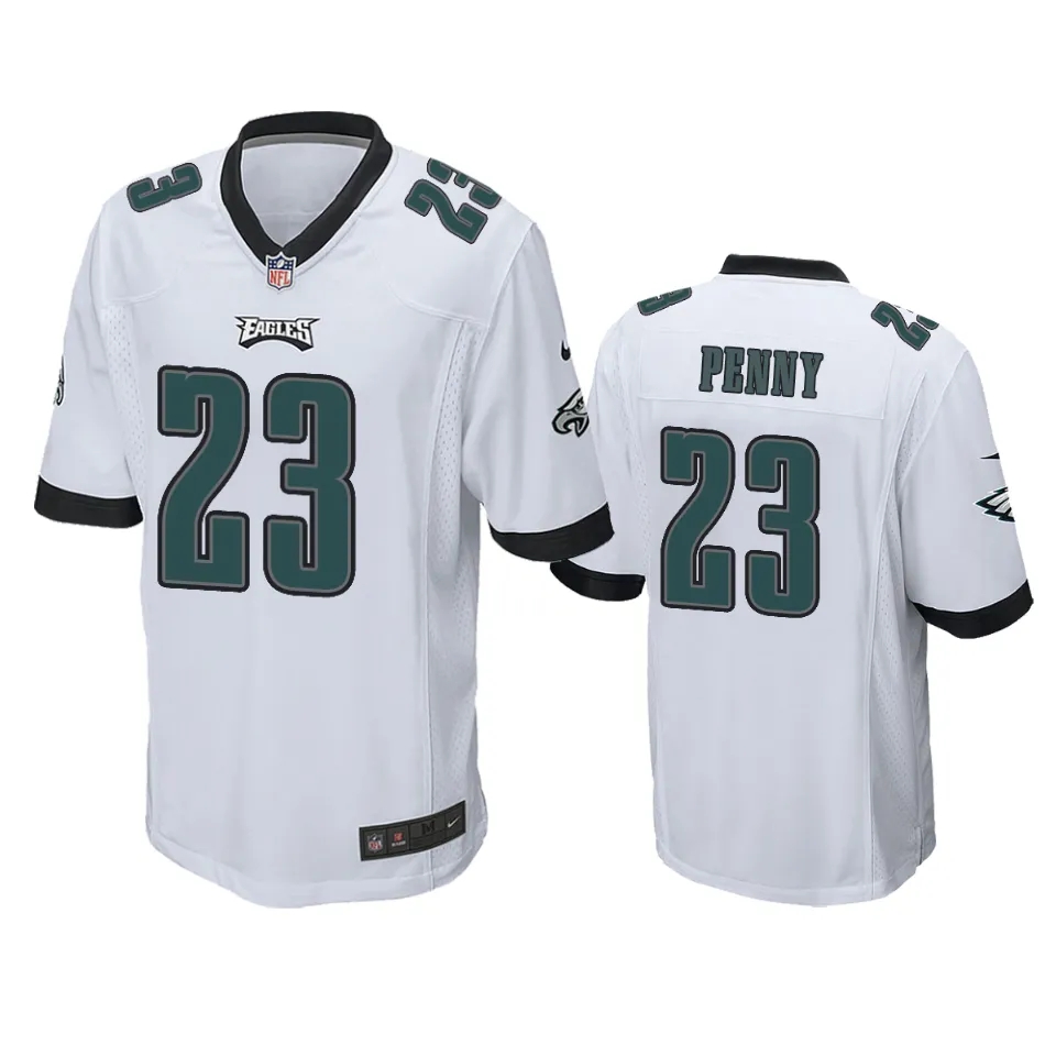 Youth Philadelphia Eagles #23 Rashaad Penny Nike White Limited Player Jersey