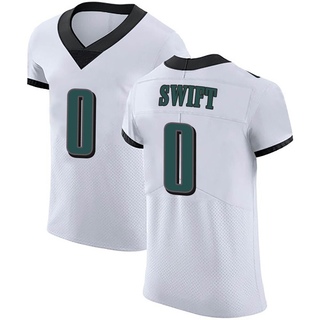 Mens Philadelphia Eagles #0 D'Andre Swift Nike White Vapor Limited Player Jersey
