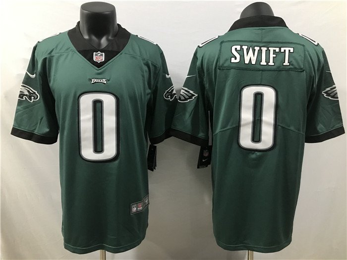 Mens Philadelphia Eagles #0 D'Andre Swift Nike Midnight Green Vapor Limited Player Jersey