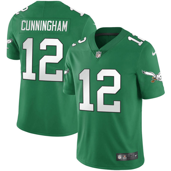 Mens Philadelphia Eagles Retired Player #12 Randall Cunningham 2023 Nike Kelly Green 1996 Retro Jersey
