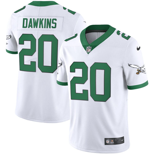 Mens Philadelphia Eagles Retired Player #20 Brian Dawkins 2023 Nike White 1996 Retro Jersey