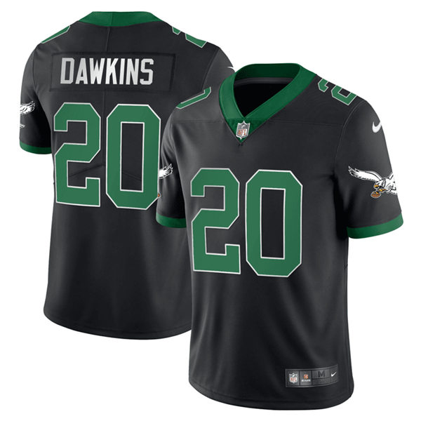 Mens Philadelphia Eagles Retired Player #20 Brian Dawkins 2023 Nike Black 1996 Retro Jersey