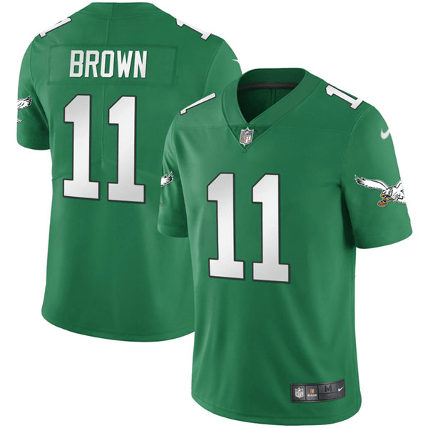 Mens Philadelphia Eagles #11 A. J. Brown 2023 Nike Kelly Green 1996 Retro Jersey