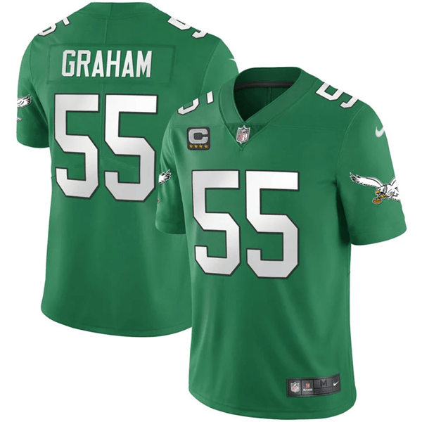 Mens Philadelphia Eagles #55 Brandon Graham 2023 Nike Kelly Green 1996 Retro Jersey