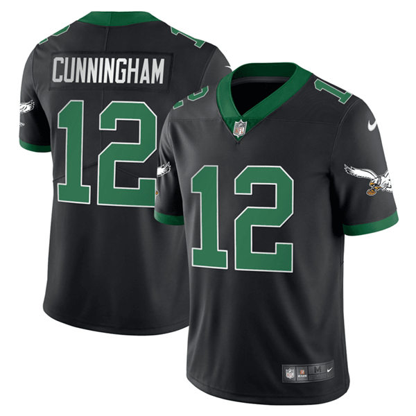 Mens Philadelphia Eagles Retired Player #12 Randall Cunningham 2023 Nike Black 1996 Retro Jersey