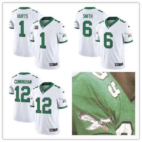 Mens Youth Philadelphia Eagles Custom 2023 Nike White 1996 Retro Jersey