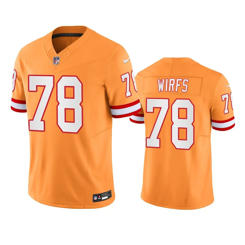 Mens Tampa Bay Buccaneers #78 Tristan Wirfs Nike Orange Retro Vapor F.U.S.E. Limited Jersey