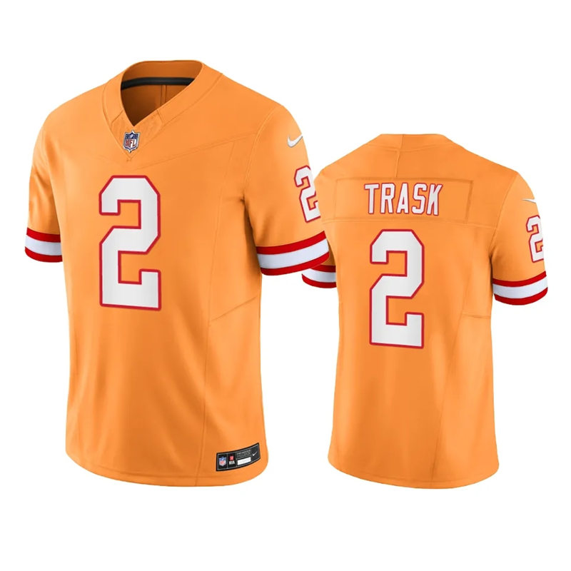 Mens Tampa Bay Buccaneers #2 Kyle Trask Nike Orange Retro Vapor F.U.S.E. Limited Jersey