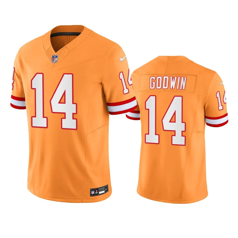 Mens Tampa Bay Buccaneers #14 Chris Godwin Nike Orange Retro Vapor F.U.S.E. Limited Jersey