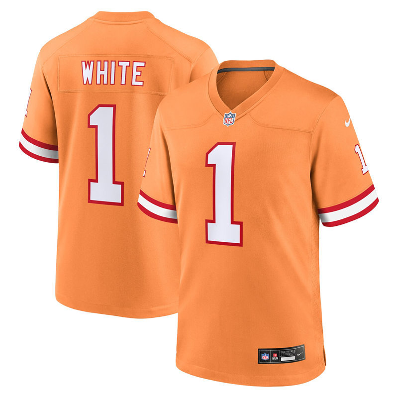 Mens Tampa Bay Buccaneers #1 Rachaad White Nike Orange Retro Vapor F.U.S.E. Limited Jersey