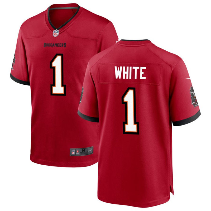 Mens Tampa Bay Buccaneers #1 Rachaad White Nike Home Red Vapor Limited Player Jersey