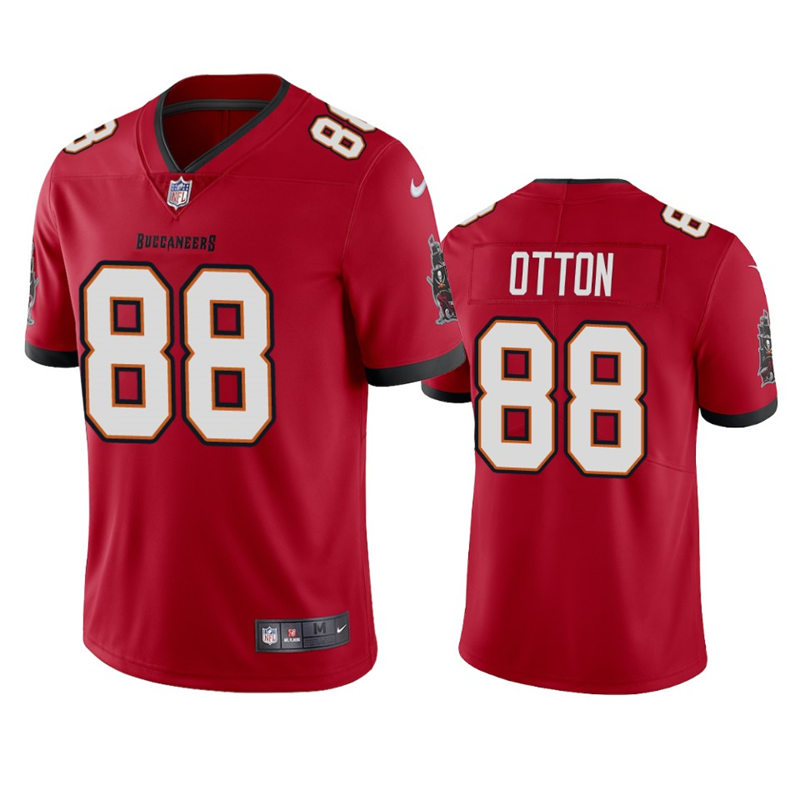 Mens Tampa Bay Buccaneers #88 Cade Otton Nike Home Red Vapor Limited Player Jersey