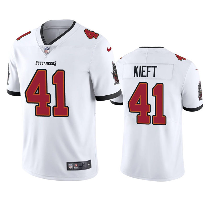 Mens Tampa Bay Buccaneers #41 Ko Kieft Nike Away White Vapor Limited Player Jersey