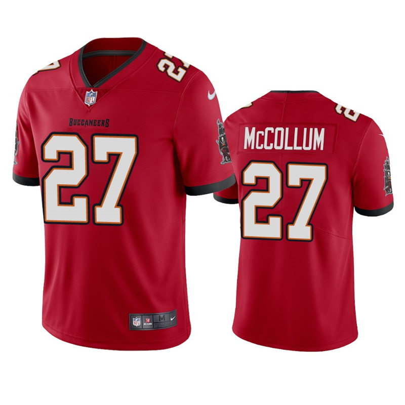 Mens Tampa Bay Buccaneers #27 Zyon McCollum Nike Home Red Vapor Limited Player Jersey
