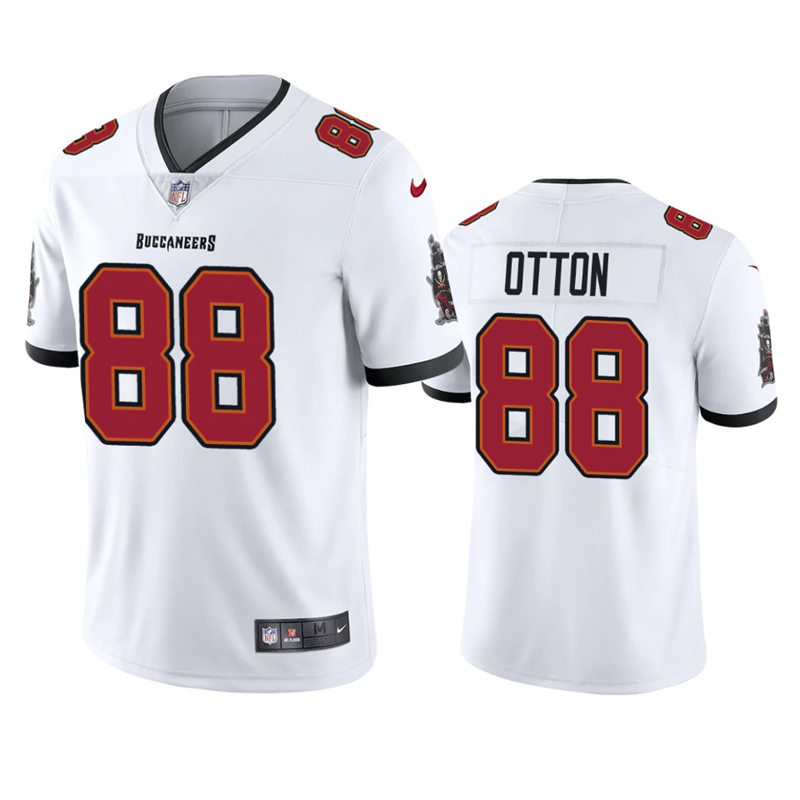 Mens Tampa Bay Buccaneers #88 Cade Otton Nike Away White Vapor Limited Player Jersey