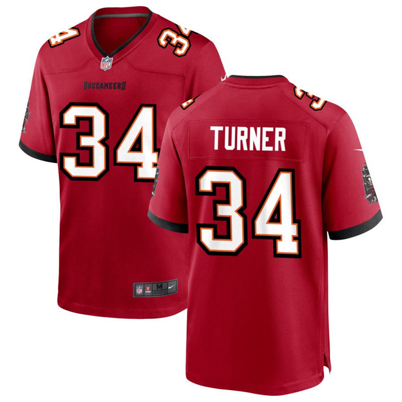Mens Tampa Bay Buccaneers #34 Nolan Turner Nike Home Red Vapor Limited Player Jersey