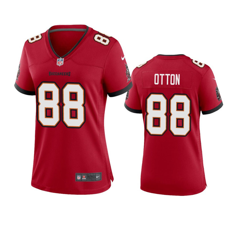 Womens Tampa Bay Buccaneers #88 Cade Otton Nike Home Red Limited Player Jersey