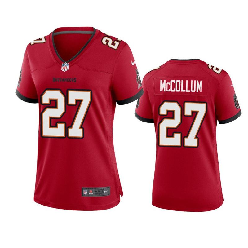 Womens Tampa Bay Buccaneers #27 Zyon McCollum Nike Home Red Limited Player Jersey