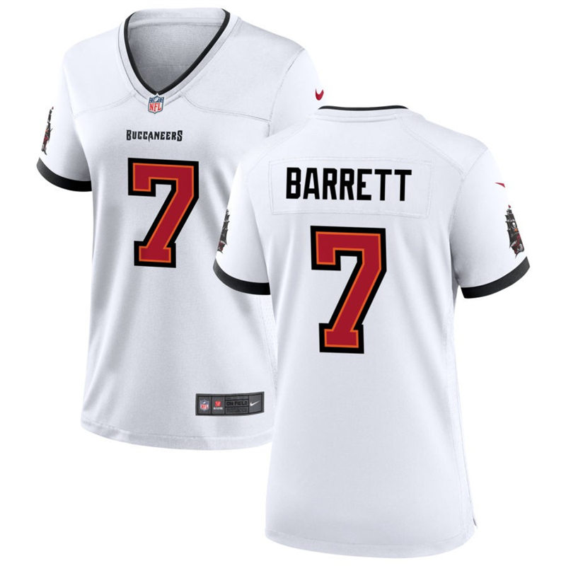 Womens Tampa Bay Buccaneers #7 Shaquil Barrett Nike Away White Limited Player Jersey