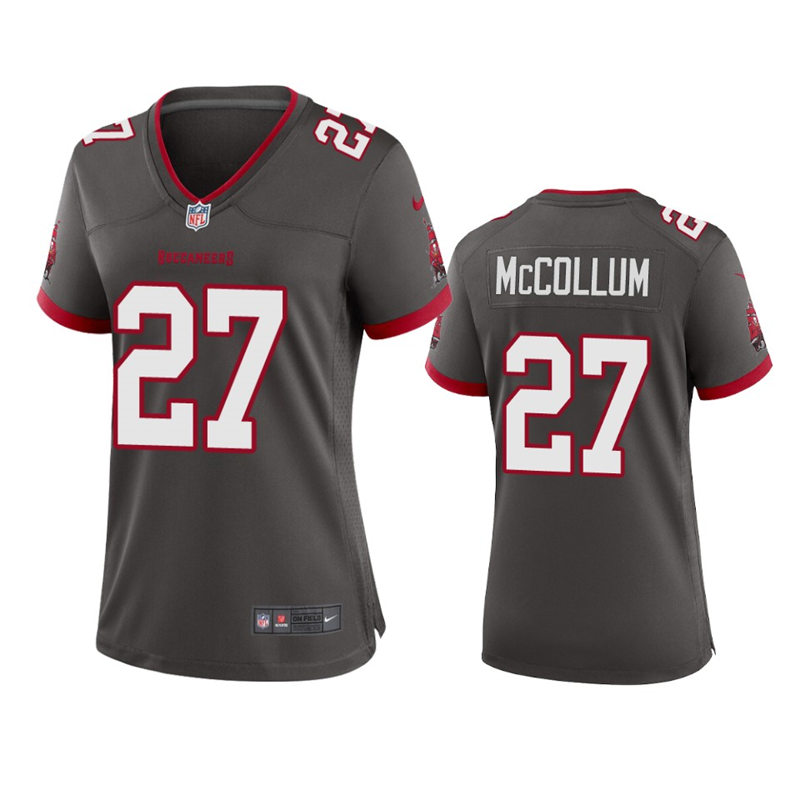 Womens Tampa Bay Buccaneers #27 Zyon McCollum Nike Pewter Alternate Limited Player Jersey