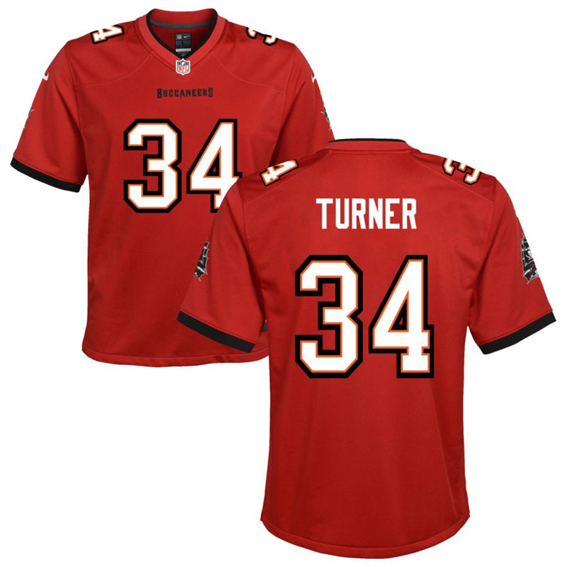 Youth Tampa Bay Buccaneers #34 Nolan Turner Nike Home Red Limited Player Jersey