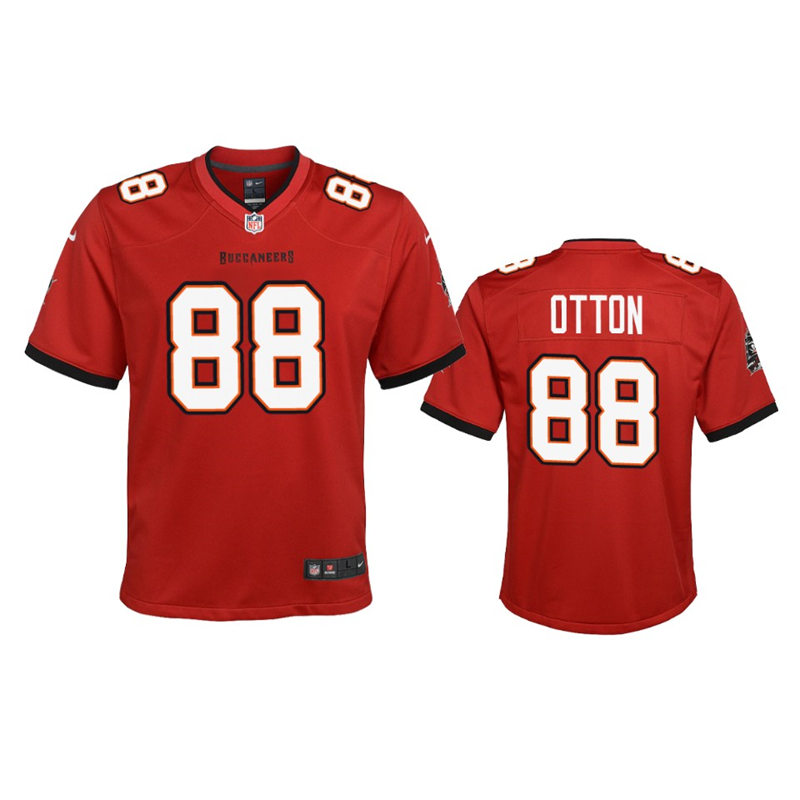 Youth Tampa Bay Buccaneers #88 Cade Otton Nike Home Red Limited Player Jersey