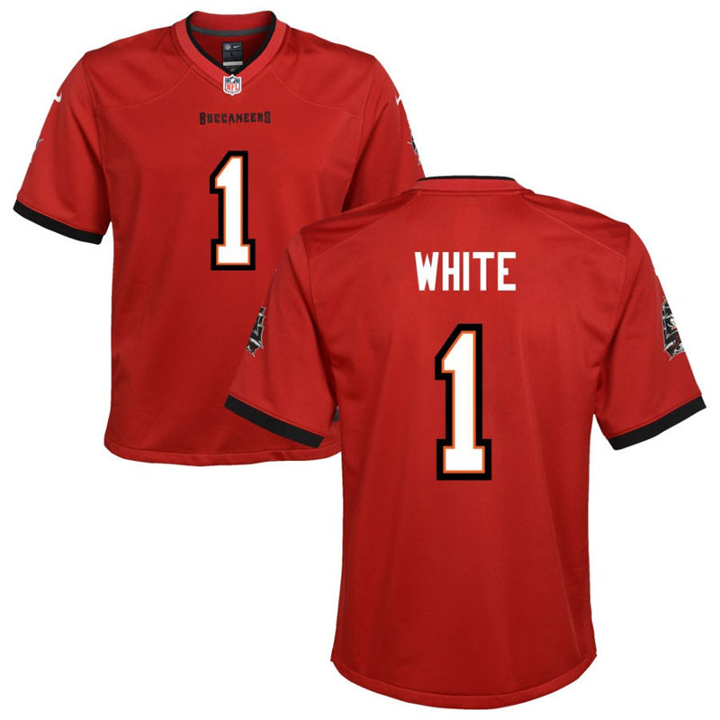 Youth Tampa Bay Buccaneers #1 Rachaad White Nike Home Red Limited Player Jersey
