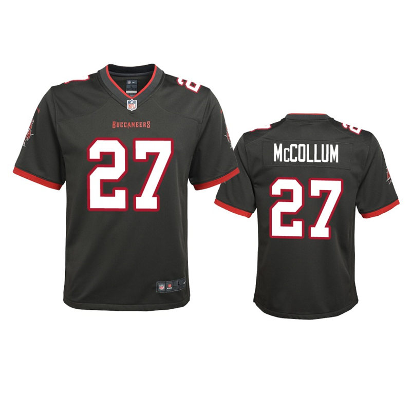 Youth Tampa Bay Buccaneers #27 Zyon McCollum Nike Pewter Alternate Limited Player Jersey