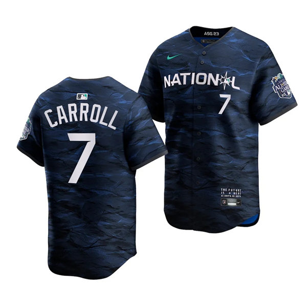 Mens Arizona Diamondbacks #7 Corbin Carroll National League 2023 MLB All-Star Game Limited Player Jersey Navy
