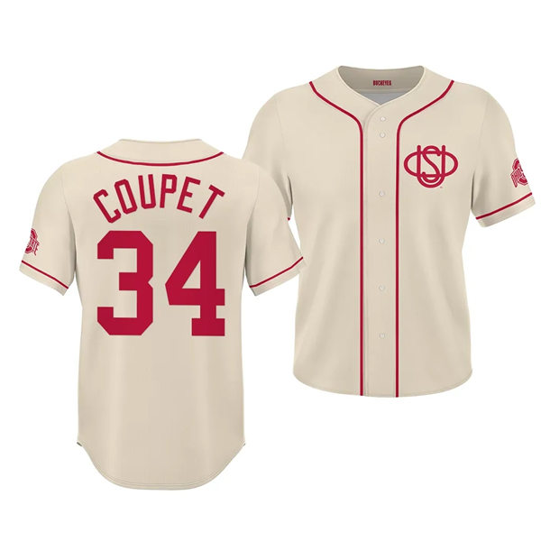 Mens Youth Ohio State Buckeyes #34 Isaiah Coupet Nike Natural 1900's Retro Baseball Jersey