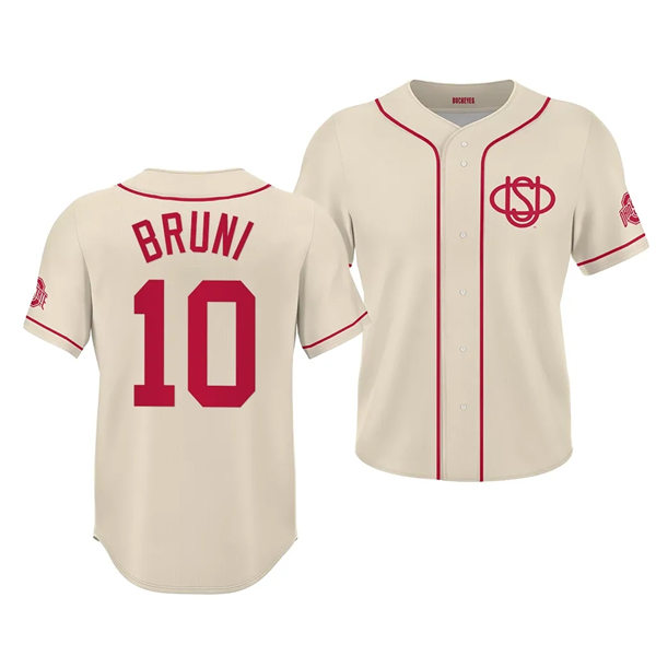 Mens Youth Ohio State Buckeyes #10 Gavin Bruni Nike Natural 1900's Retro Baseball Jersey