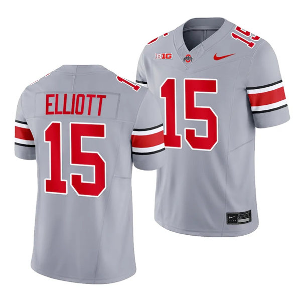 Mens Youth Ohio State Buckeyes #15 Ezekiel Elliott 2023 Alternate Gary Limited Football Jersey