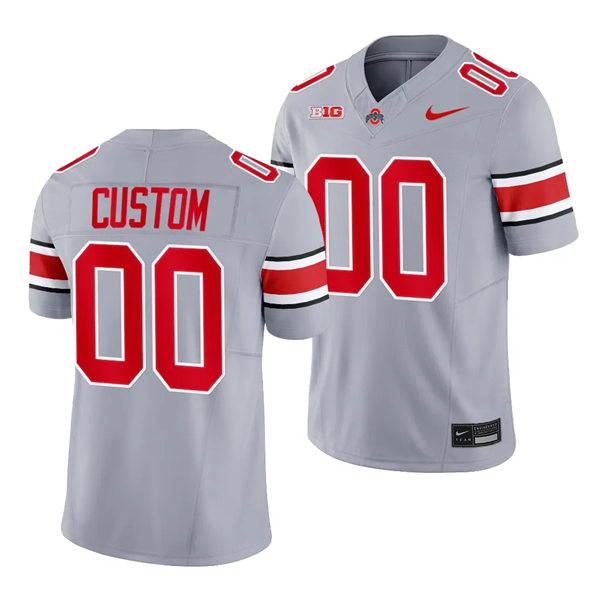Mens Youth Ohio State Buckeyes Custom Alternate Gray Limited Football Jersey