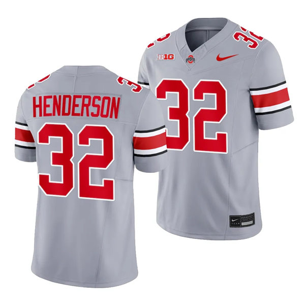 Mens Youth Ohio State Buckeyes #32 TreVeyon Henderson 2023 Alternate Gary Limited Football Jersey