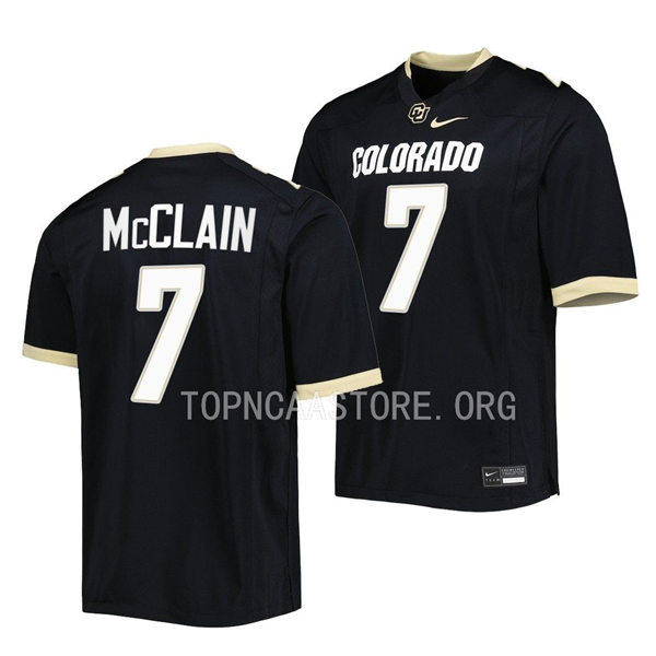 Mens Youth Colorado Buffaloes #7 Cormani McClain Nike Black 2023 Football Game Jersey