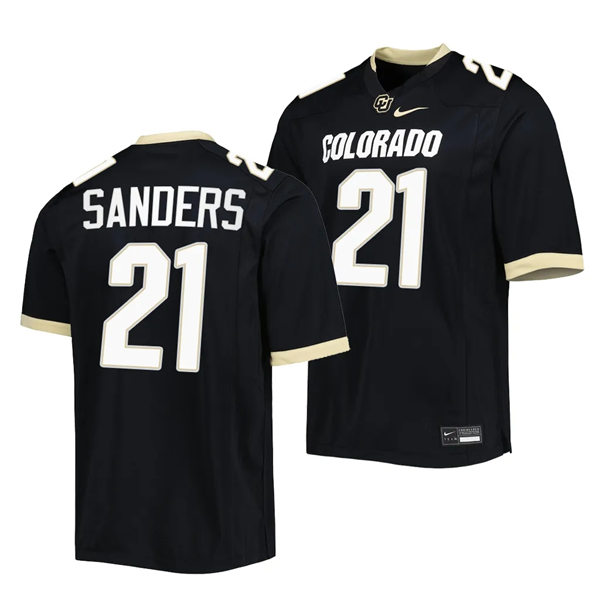 Mens Youth Colorado Buffaloes #21 Shilo Sanders Nike Black 2023 Football Game Jersey