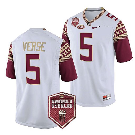 Men's Florida State Seminoles #5 Jared Verse Nike 2022 White College Football Game Jersey