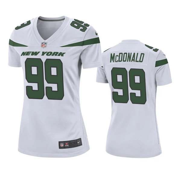 Womens New York Jets #99 Will McDonald IV Nike White Limited Jersey