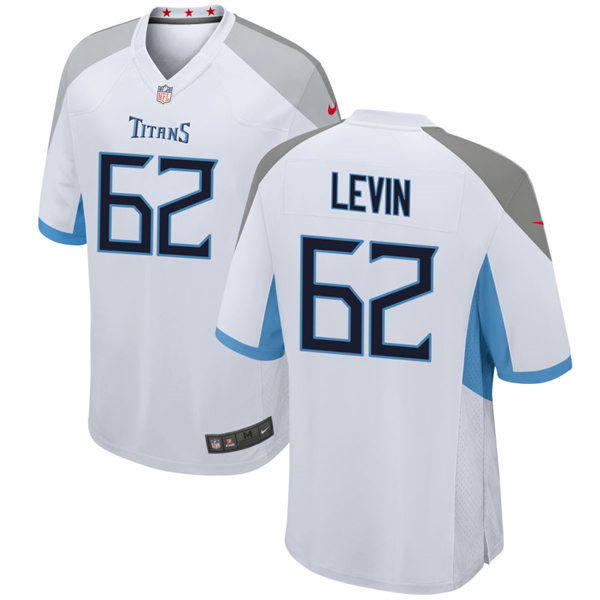 Mens Tennessee Titans #62 Corey Levin Nike White Vapor Untouchable Limited Jersey