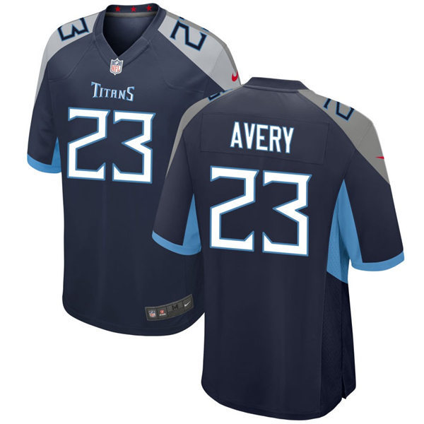 Mens Tennessee Titans #23 Tre Avery Nike Navy Vapor Untouchable Limited Jersey