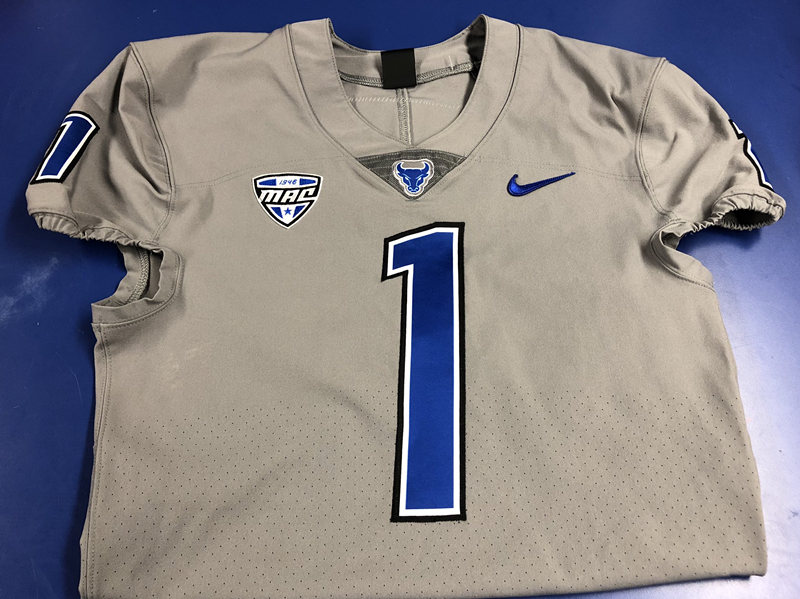 Men's Youth Buffalo Bulls Custom Nike 2022 Gray College football Game Jersey