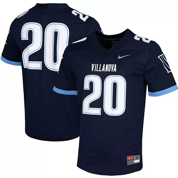 Mens Youth Villanova Wildcats Custom Nike 2022 Navy Football Game Jersey