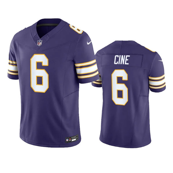 Men's Minnesota Vikings #6 Lewis Cine Purple Classic F.U.S.E. Limited Jersey