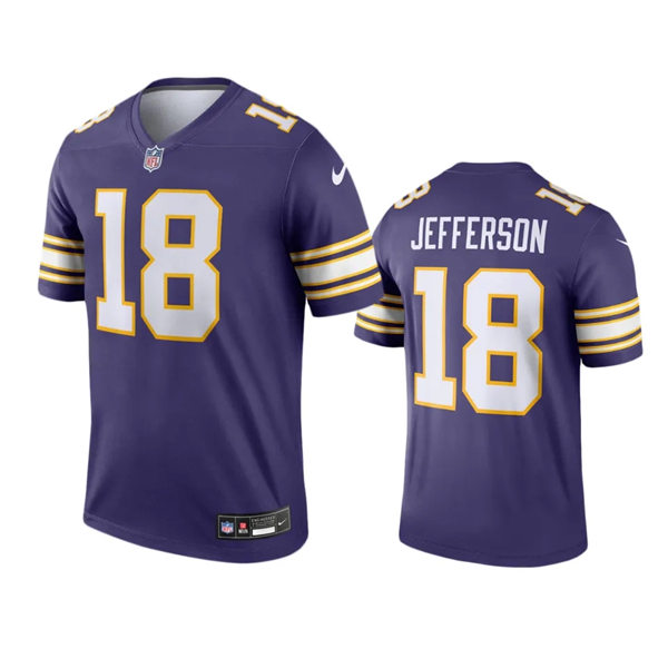 Men's Minnesota Vikings #18 Justin Jefferson Purple Classic F.U.S.E. Limited Jersey