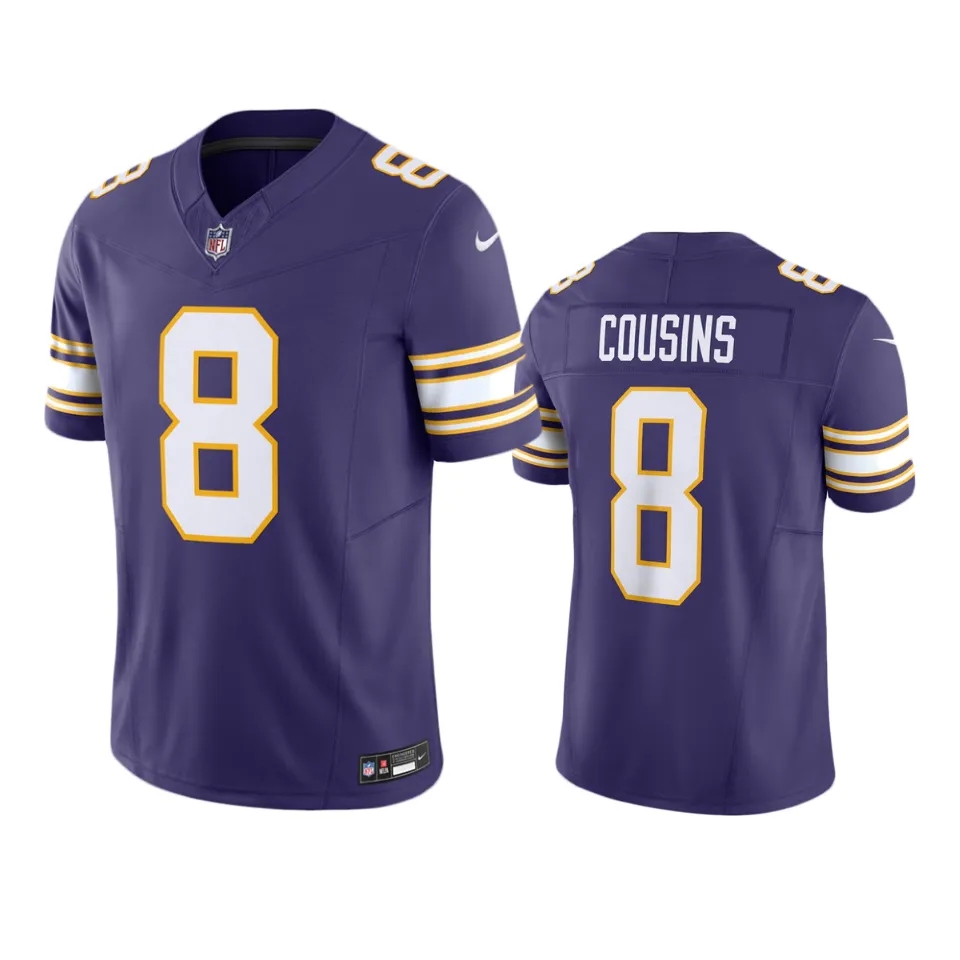 Men's Minnesota Vikings #8 Kirk Cousins Purple Classic F.U.S.E. Limited Jersey