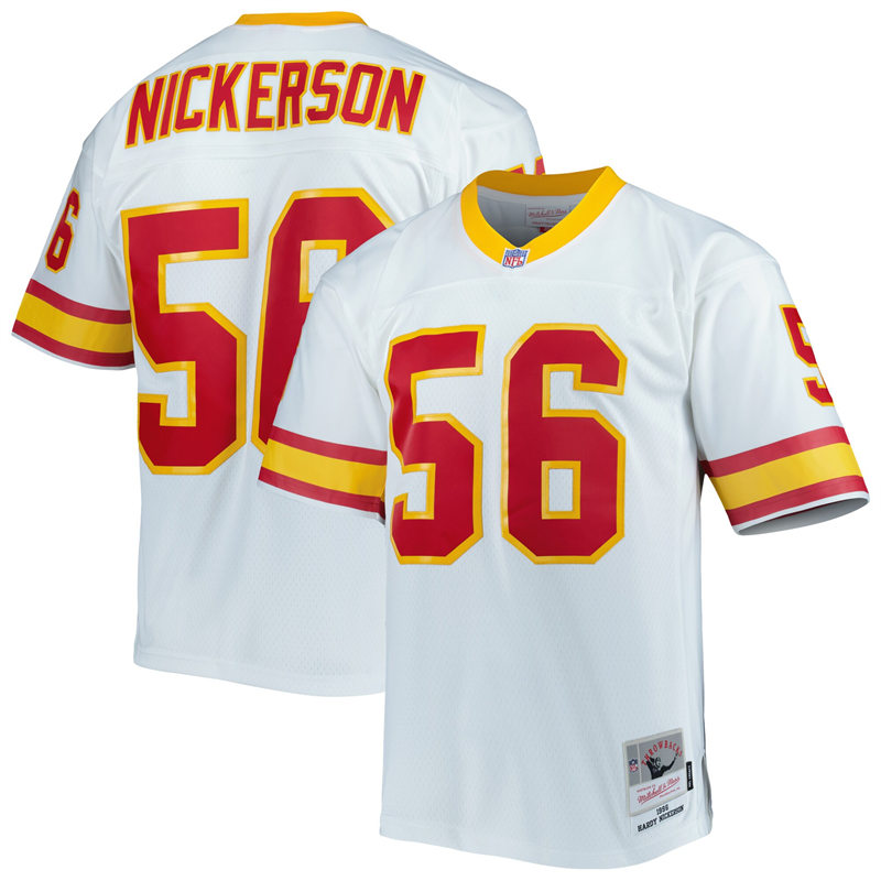 Mens Tampa Bay Buccaneers #56 Hardy Nickerson White Mitchell & Ness 1996 Legacy Throwback Jersey